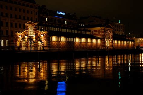 Helsinki by Night - Old Market Hall Free Photo Download | FreeImages