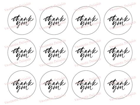 PRINTABLE Thank You, Cursive, Thanks, Gratitude, Appreciation, Recognition, Cupcake Toppers, 2 ...