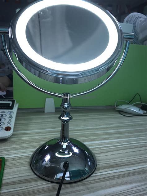 LED Makeup Mirror - 7.5 Inch Lighted Vanity Mirror, 1x/10x Magnifying Double Sided Mirror With ...