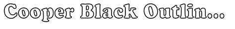 Cooper Black Outline Bold Condensed (d) Font | Webfont & Desktop | MyFonts