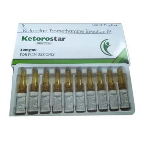 Liquid Allopathic Ketorostar IV Ketorolac Tromethamine Injection, For Hospital at best price in ...