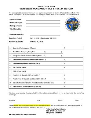 Fillable Online Forms - Welcome to Yuba County, CA Fax Email Print ...