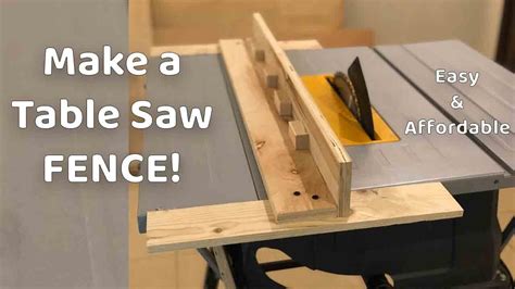 EASIEST TABLE SAW FENCE! Quick, simple and affordable! - YouTube