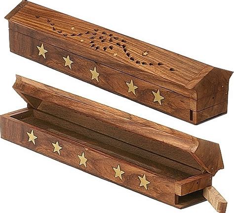 Madina Copper Star Coffin Box Ash Catcher Incense Stick Holder [Brown - 11"] - Walmart.com ...