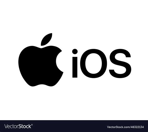 Ios icon logo software phone apple symbol Vector Image