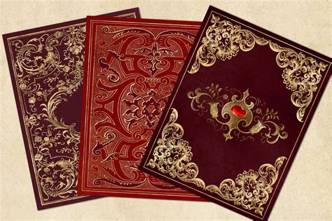 Gilded Red Book Covers (353055) | Textures | Design Bundles