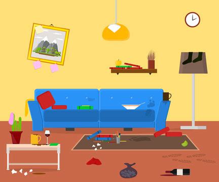 Messy Living Room Cartoon | Baci Living Room