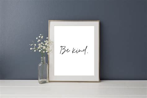 Be Kind Print Be Kind Wall Art Positive Printable Classroom Poster ...