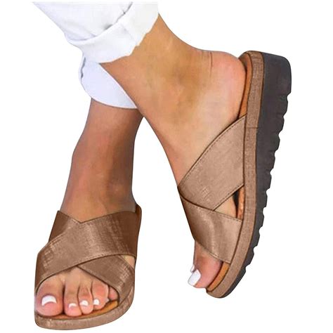 Mchoice Sandals for Women Wide Width,2021 Comfy Platform Sandal Shoes ...