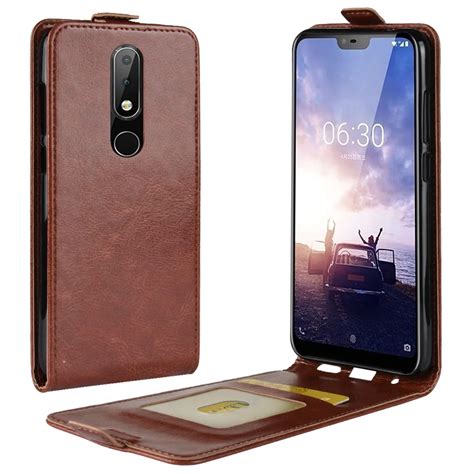 Nokia5.1+ Case for Nokia 5.1 Plus Down Open Style Cases Flip Leather ...