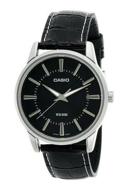 Casio MTP-1303L-1A New Original Analog Mens Watch Black Leather MTP130 — Finest Time