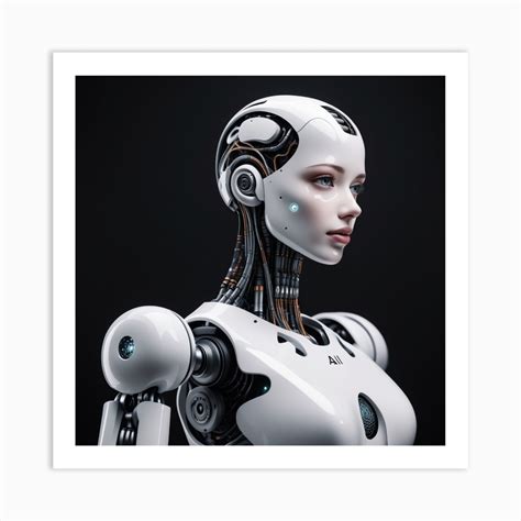 Futuristic Female Robot 15 Art Print by Pat4U - Fy