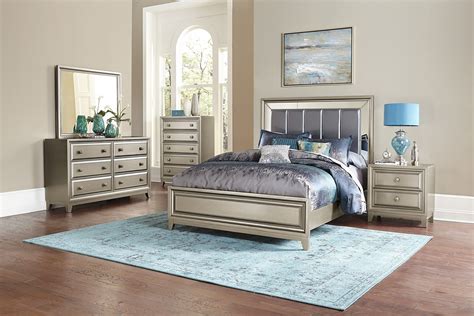 Silver 5pc Queen Bedroom Set $1698 - Bedroom | Contemporary bedroom ...