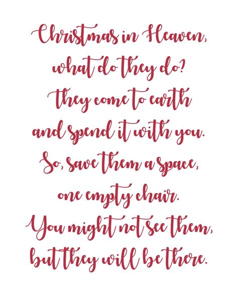 Christmas In Heaven Poem Printable - Printable Word Searches