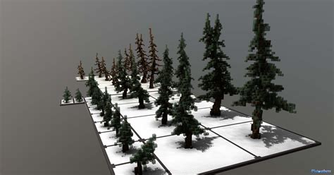 Minecraft - Pine TreePack (20 unique Pines) - Minecraft Schematic Store - www.schematicstore.com