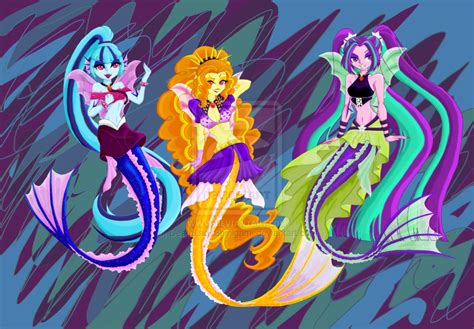 The Dazzlings as Sirens | Mlp my little pony, My little pony friendship, Mlp equestria girls