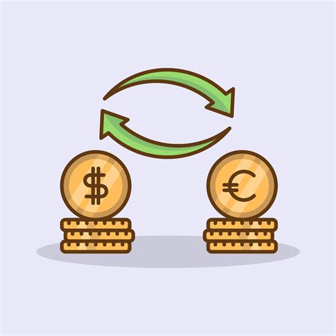 Exchange dollar to euro icon in flat style. Exchange money cartoon vector illustration 5529589 ...