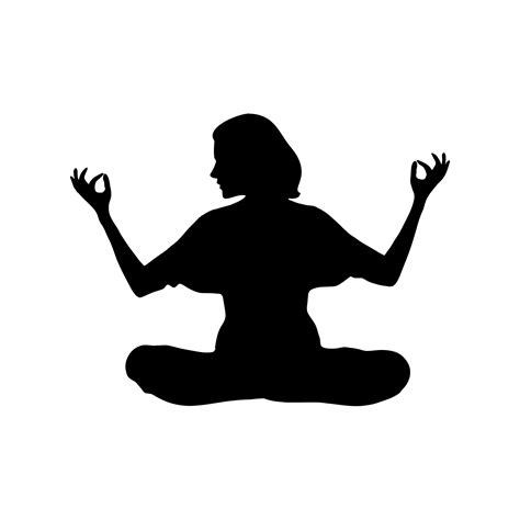 Silhouette de méditation Photo stock libre - Public Domain Pictures