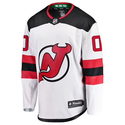 New Jersey Devils Away Breakaway Custom Jersey White Jersey Teams