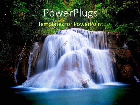 PowerPoint Template: a beautiful waterfall with greenery in the background (9155)