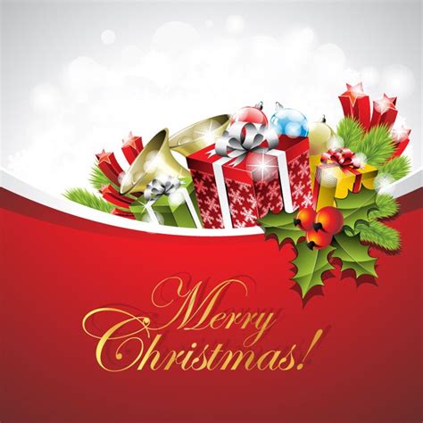 Christmas Card Design with Ornaments Vector Illustration | Free Vector Graphics | All Free Web ...