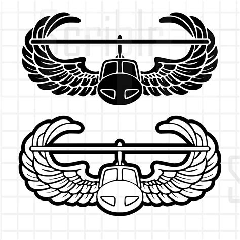 Army Air Assault Badge SVG Vector Cut File | Etsy