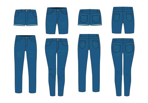 Blue Jeans Vector 134243 Vector Art at Vecteezy