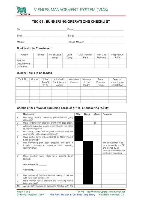 (PDF) TEC 08 - Bunkering Operations Checklist.pdf - DOKUMEN.TIPS