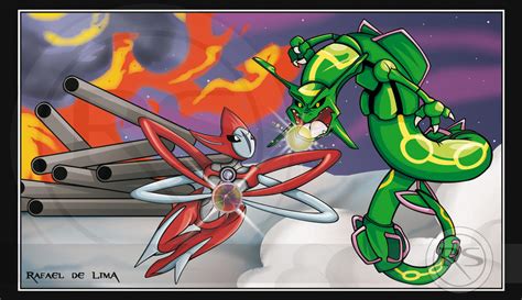 Deoxys vs Rayquaza by RafinhaShinta1 on DeviantArt