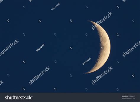 Crescent Moon In The Night Sky Stock Photo 93240877 : Shutterstock