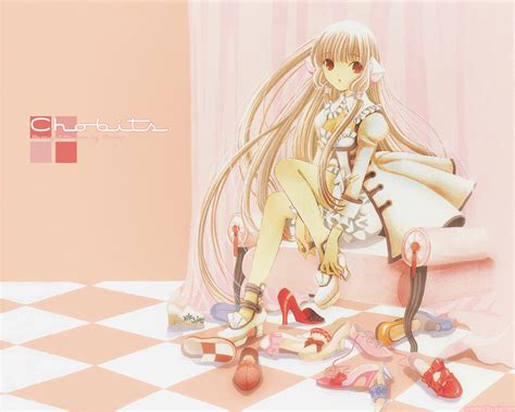 Chobits Wallpaper: Chii and her collection of shoes - Minitokyo