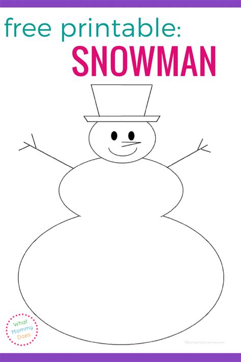 Free Blank Snowman Templates | What Mommy Does