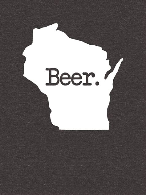 "Wisconsin Beer WI" T-shirt for Sale by mindofstate | Redbubble ...