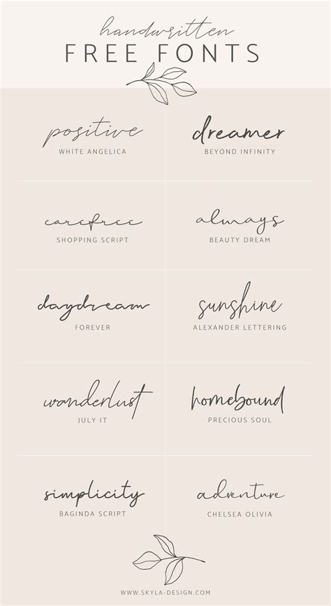 Handwritten free fonts | post by Skyla Design #font #fonts #script #handwritten #modern # ...