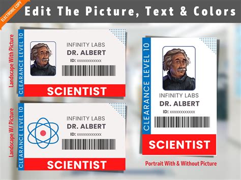 Personalised Scientist ID Badge Pretend Play Editable Science - Etsy