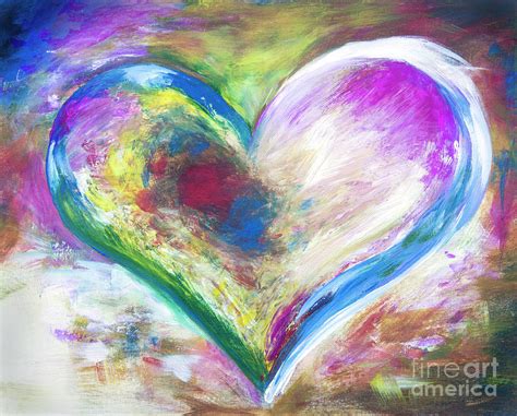 Heart Abstract Painting by Iris Richardson - Pixels