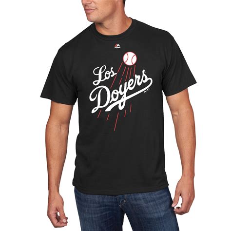 Majestic Los Angeles Dodgers Black Los Doyers T-Shirt