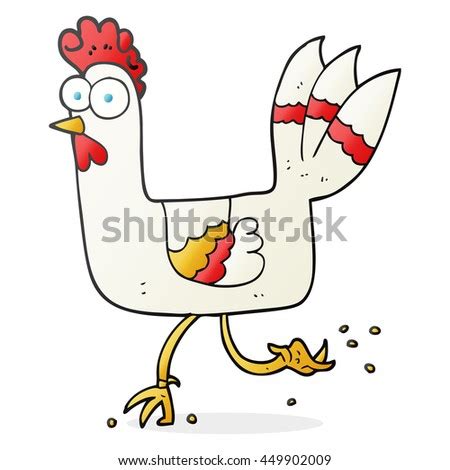 Freehand Drawn Cartoon Chicken Running Stock Photo 449902009 : Shutterstock