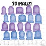 Watercolor Halloween Cemetery Tombstone Clipart - Lisa Markle Sparkles Clipart and Graphic Design