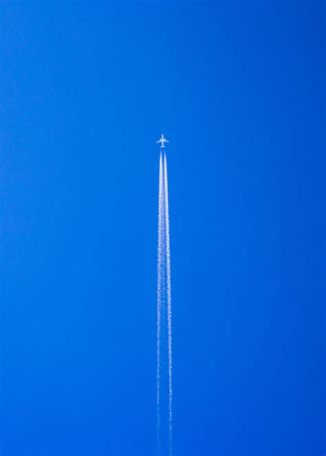 Download wallpaper 2166x3032 plane, smoke, sky, minimalism hd background