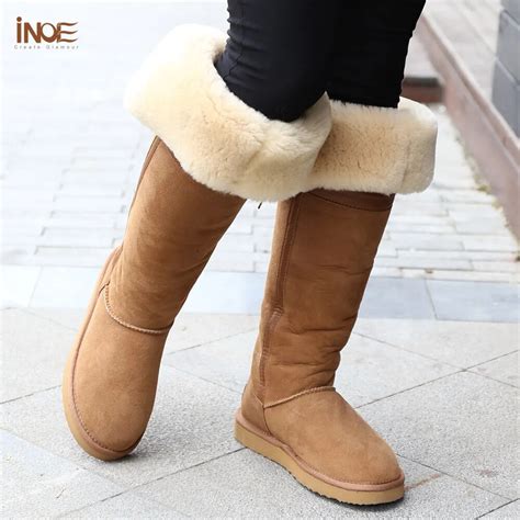 Fashion Style over the knee high Bowknot tall fur lined snow long boots for women winter shoes ...