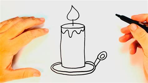 How to draw a Candle | Candle Easy Draw Tutorial - YouTube