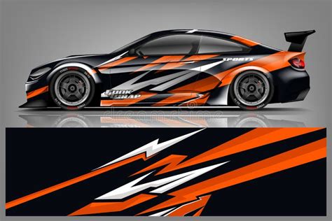 Car Decal Wrap Design Vector. Graphic Abstract Stripe Racing Background ...