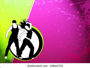 Abstract Color Zumba Fitness Dance Background Stock Illustration ...