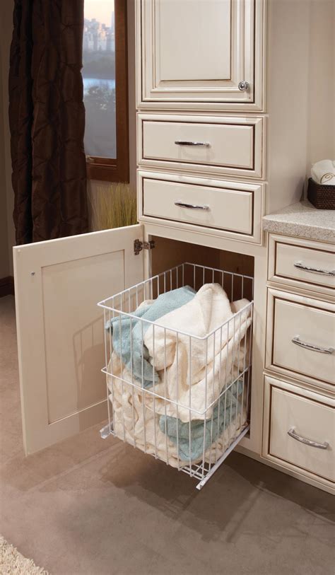 Tall Linen Cabinet with Slide-Out Hamper* | Medallion at Menards Cabinets