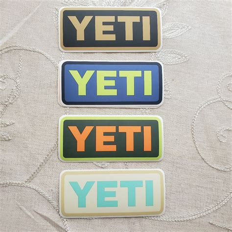 Yeti other bundle yeti stickers 4 stickers new color cream tan size os – Artofit