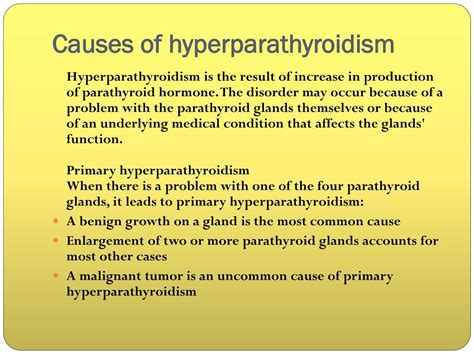 PPT - Hyperparathyroidism: Symptoms, causes and treatment PowerPoint Presentation - ID:7667278