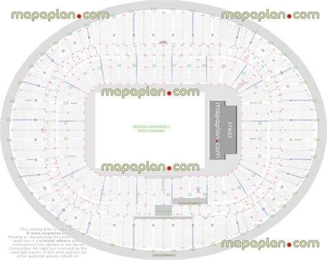 Arsenal Emirates Stadium seat & row numbers detailed seating chart, London - MapaPlan.com