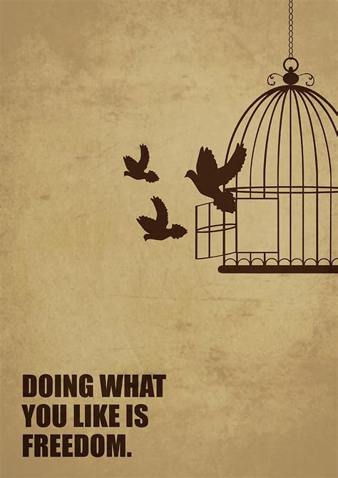 Doing What You Like Is Freedom Corporate Start-up Quotes poster Digital Art by Lab No 4 - Fine ...