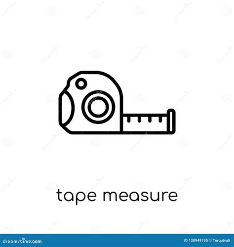 Tape Measure Icon. Trendy Modern Flat Linear Vector Tape Measure Stock Vector - Illustration of ...